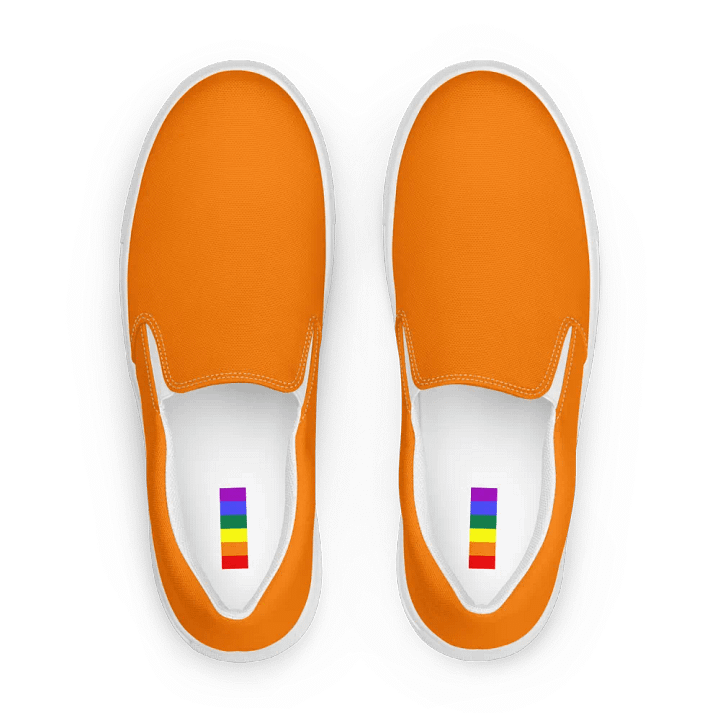 Men's Plain Color Orange Canvas Shoes product image (2)
