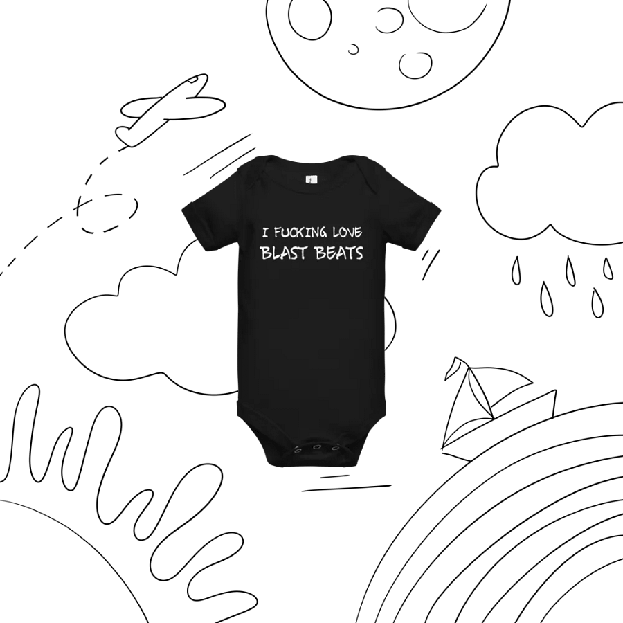 I Love Blast Beats baby onesie product image (9)