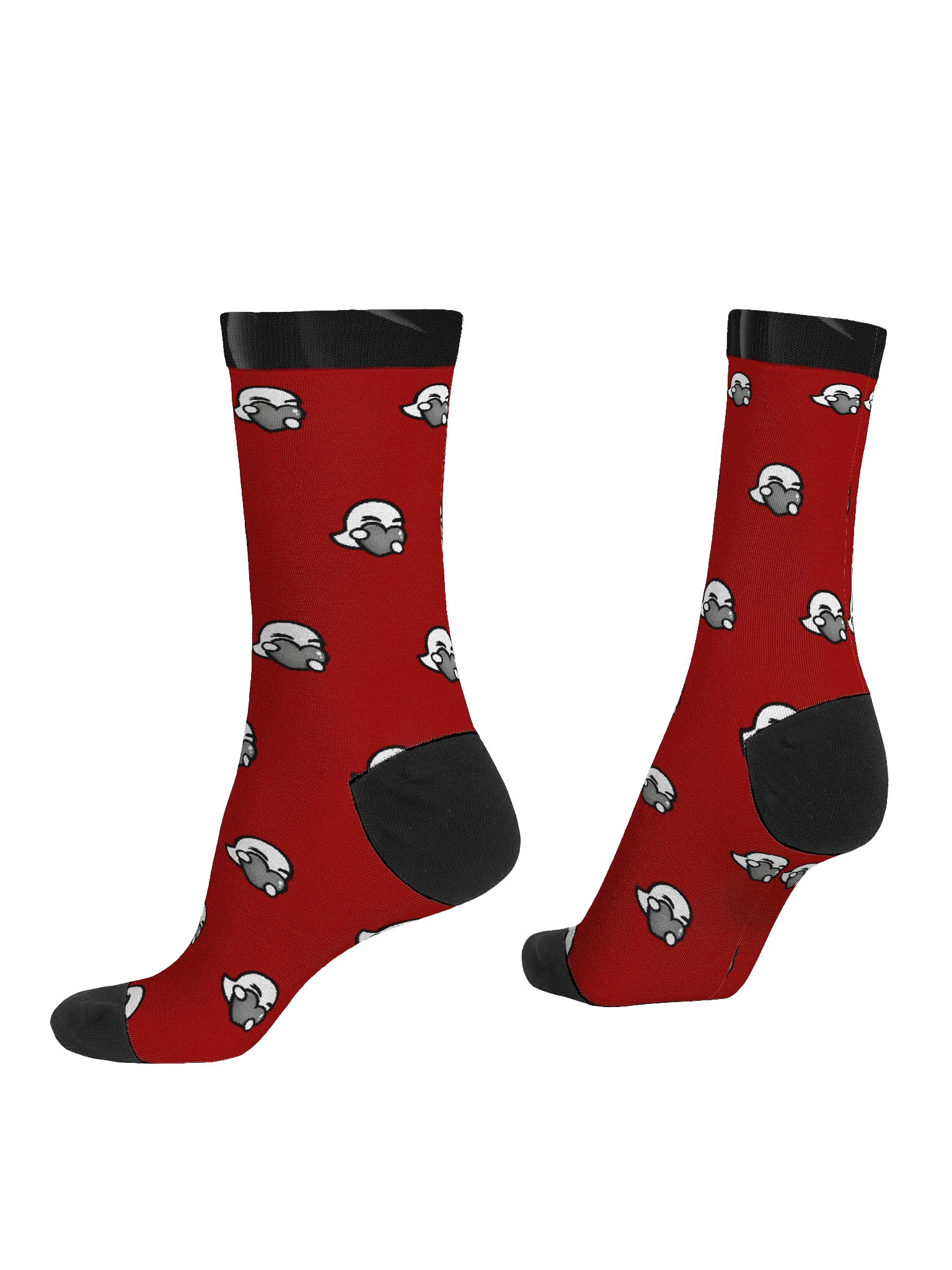 Red Pattern Crew Socks product image (5)