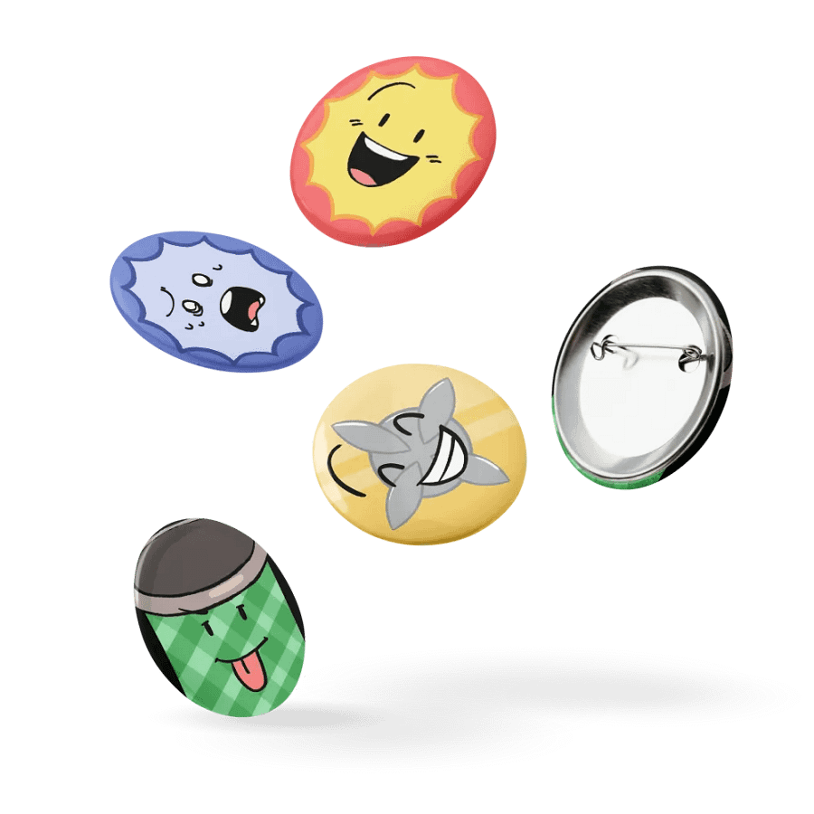 Badgey Amulet Basket Button Pin Set product image (9)