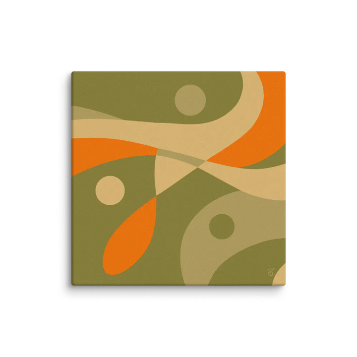 Flowing Geometric Canvas Art - Abstract Composition No. 4 product image (1)