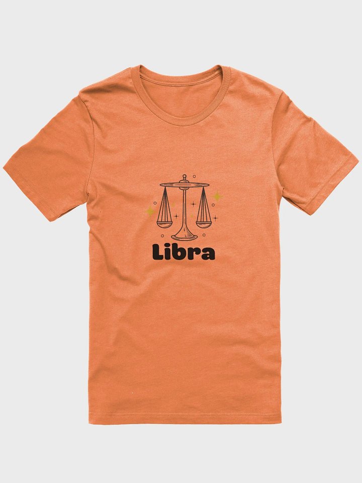 Libra Scales T-shirt - Black Writing product image (1)