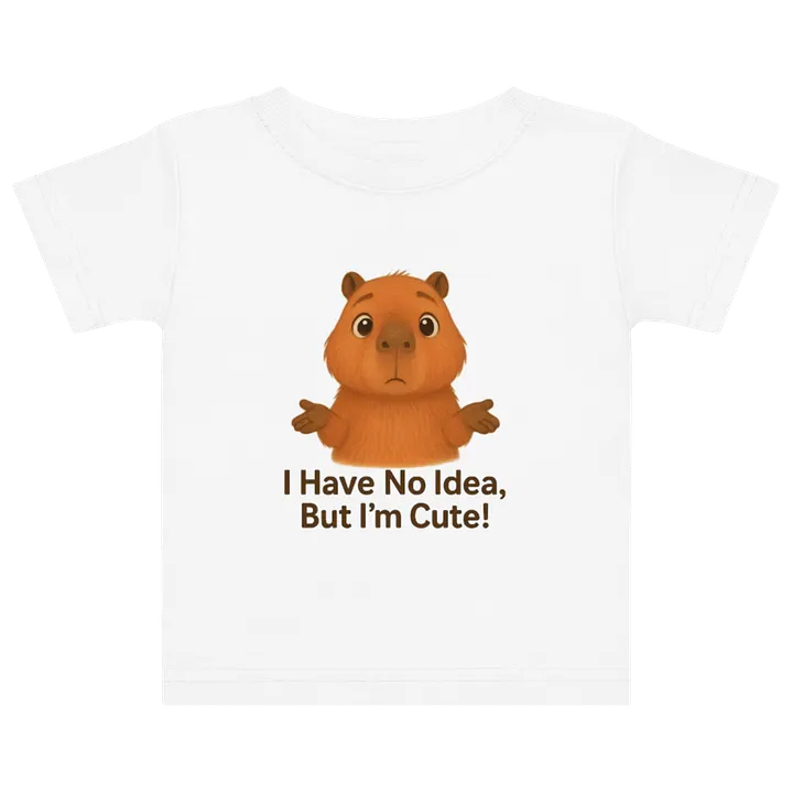 Confused Capybara Cutie Baby Jersey T-Shirt product image (1)