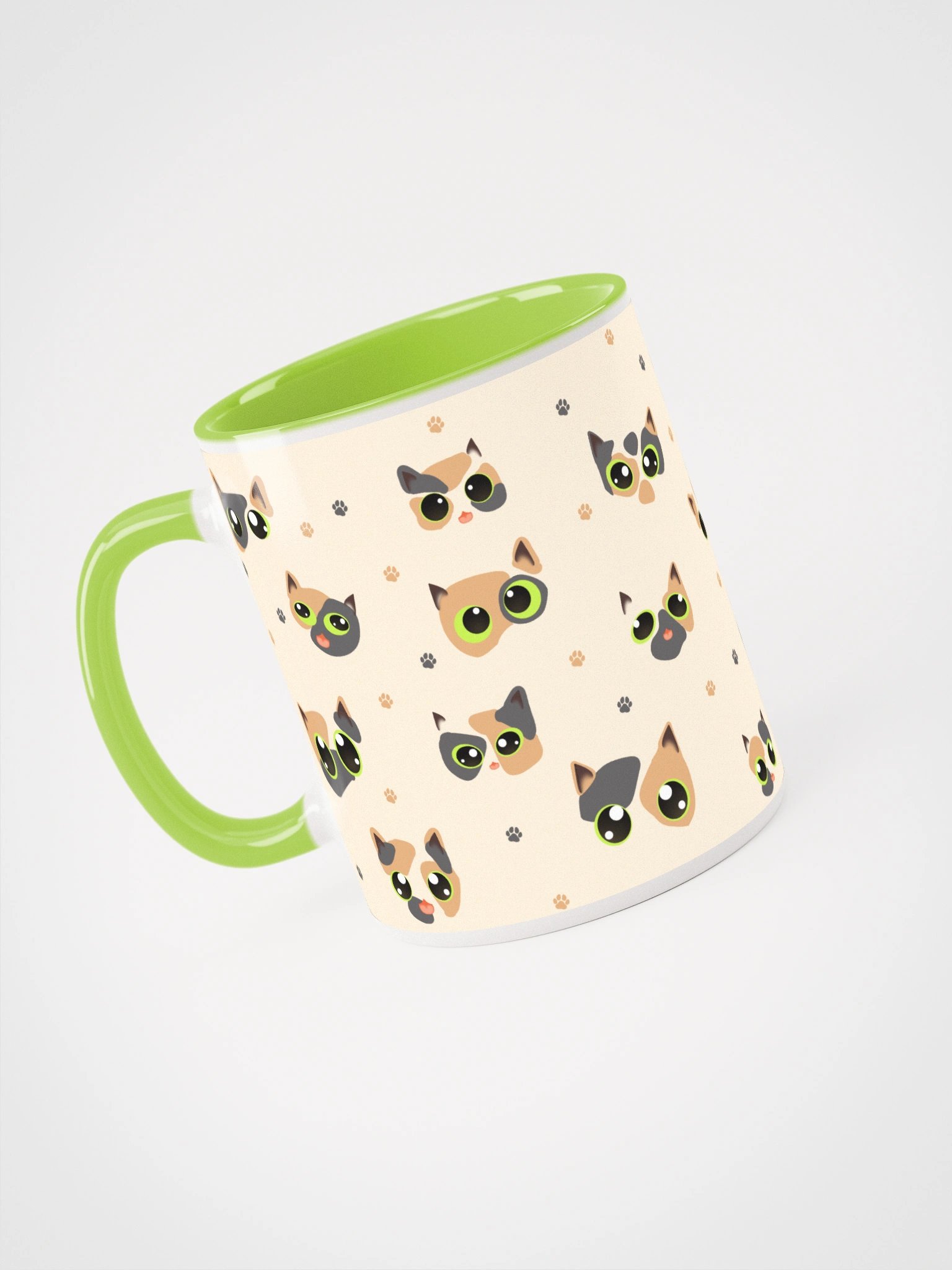 Calico Cat Faces (Green Eyes) Mug product image (3)