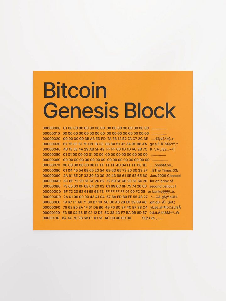 Bitcoin Genesis Block Square product image (1)