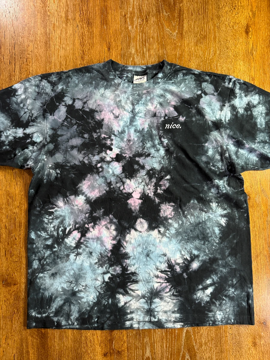 Nice. Embroidered Tie Dye Tee (Milky Way) product image (1)