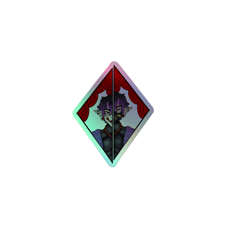 Split Masked Oni Sticker
