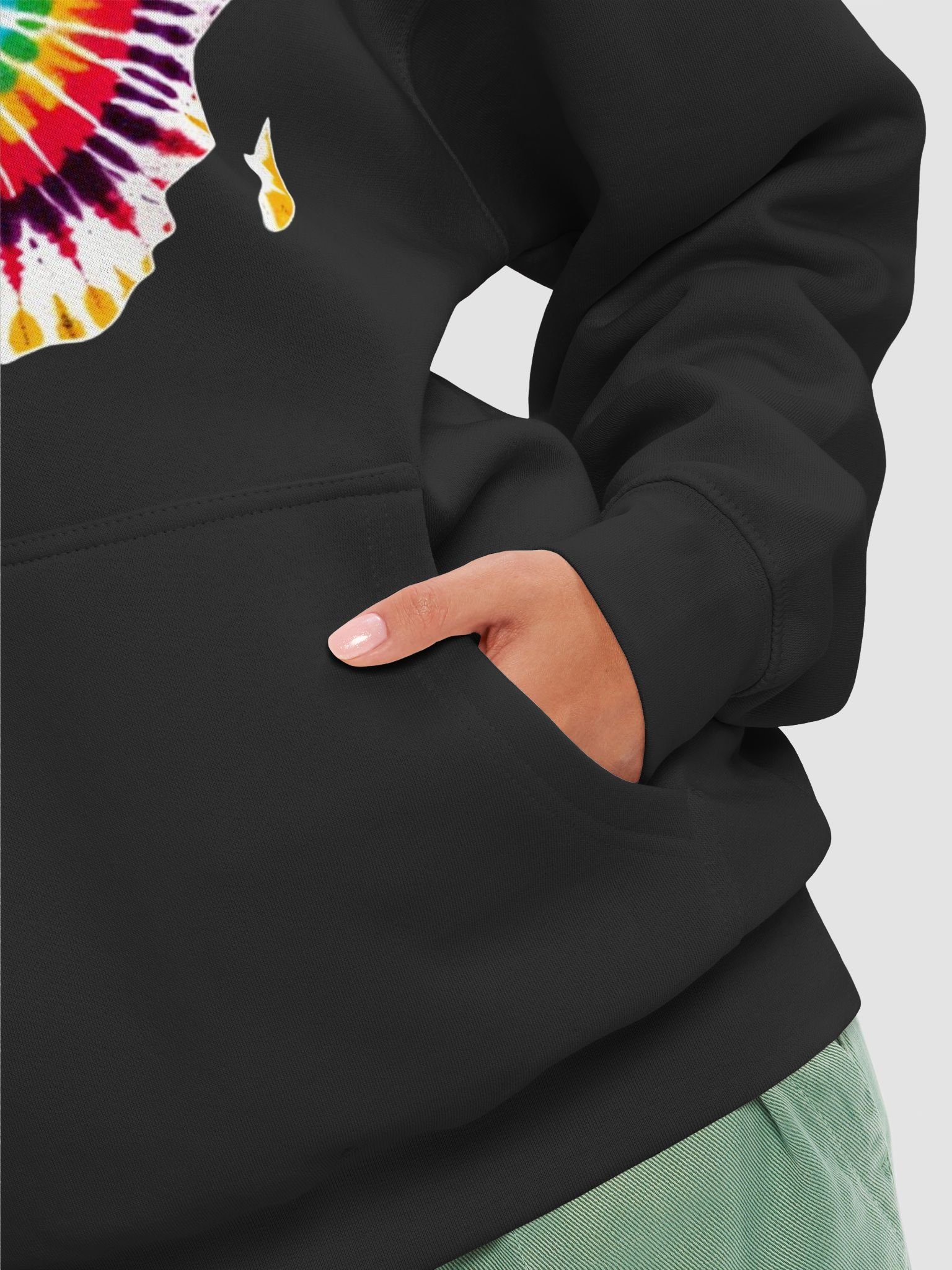 Map of Africa Tie and Dye Print Pattern Hoodie product image (57)