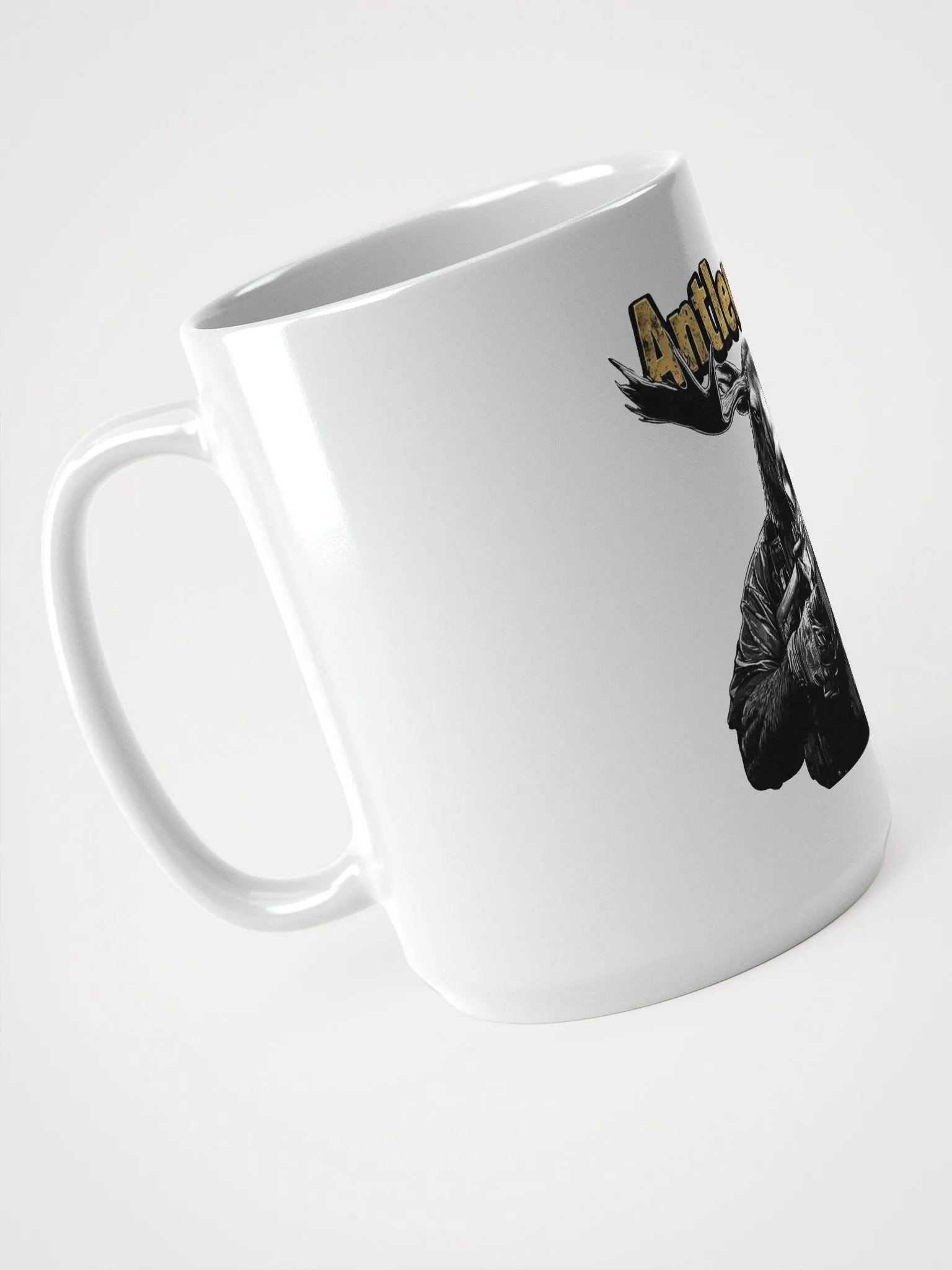 Antlers Up! Moose PMC Coffee Mug (White) product image (6)
