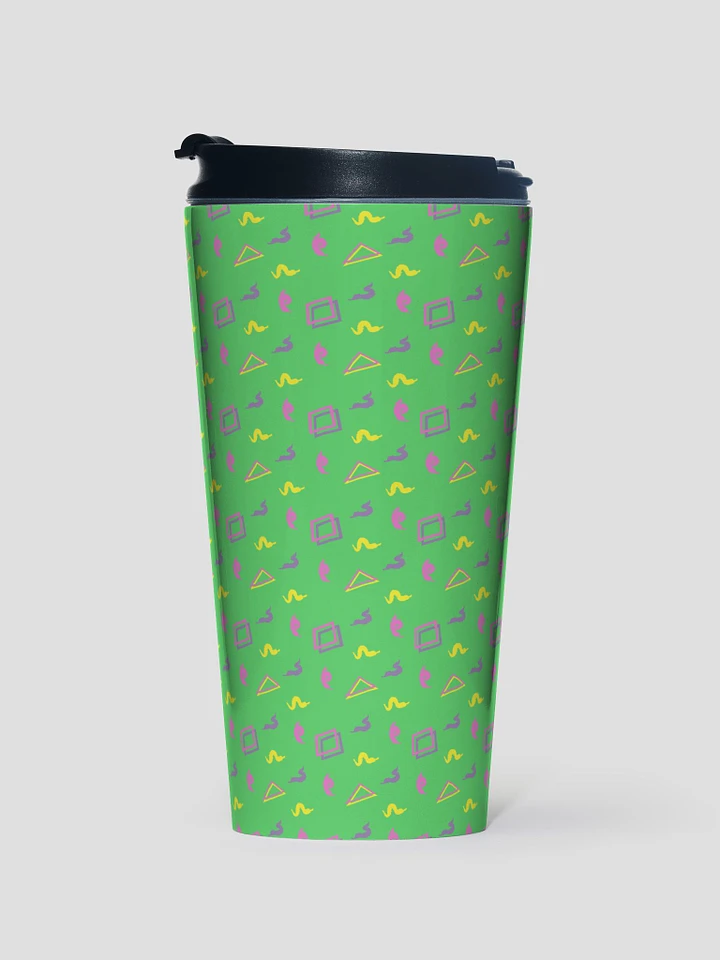 Oh Worm green pattern travel mug product image (1)