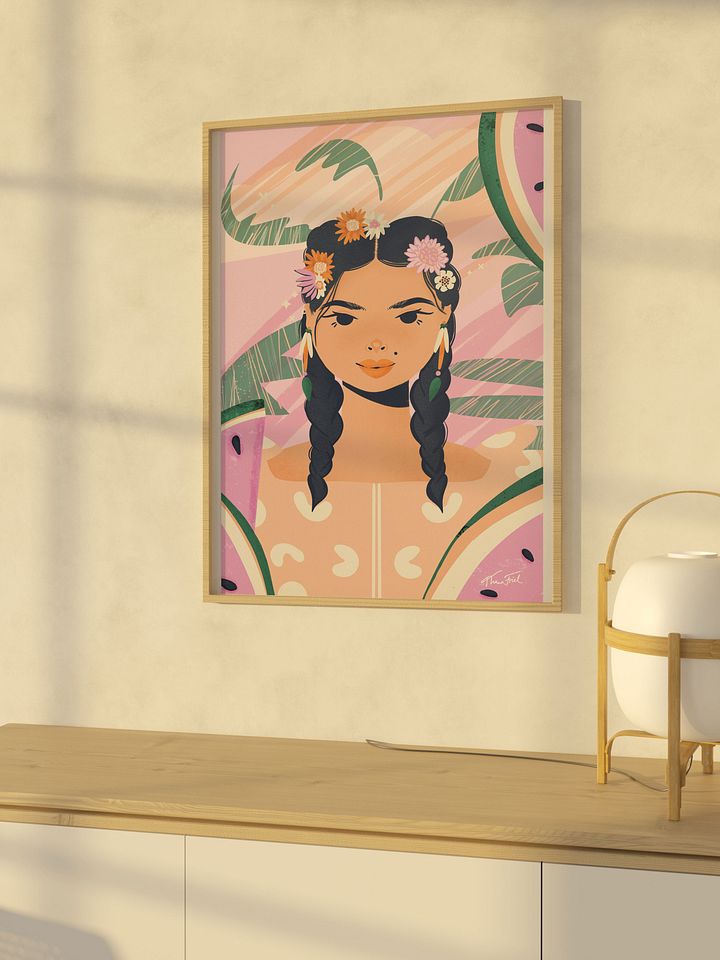Floral Braids & Watermelon Slices • Matte Paper Poster product image (2)