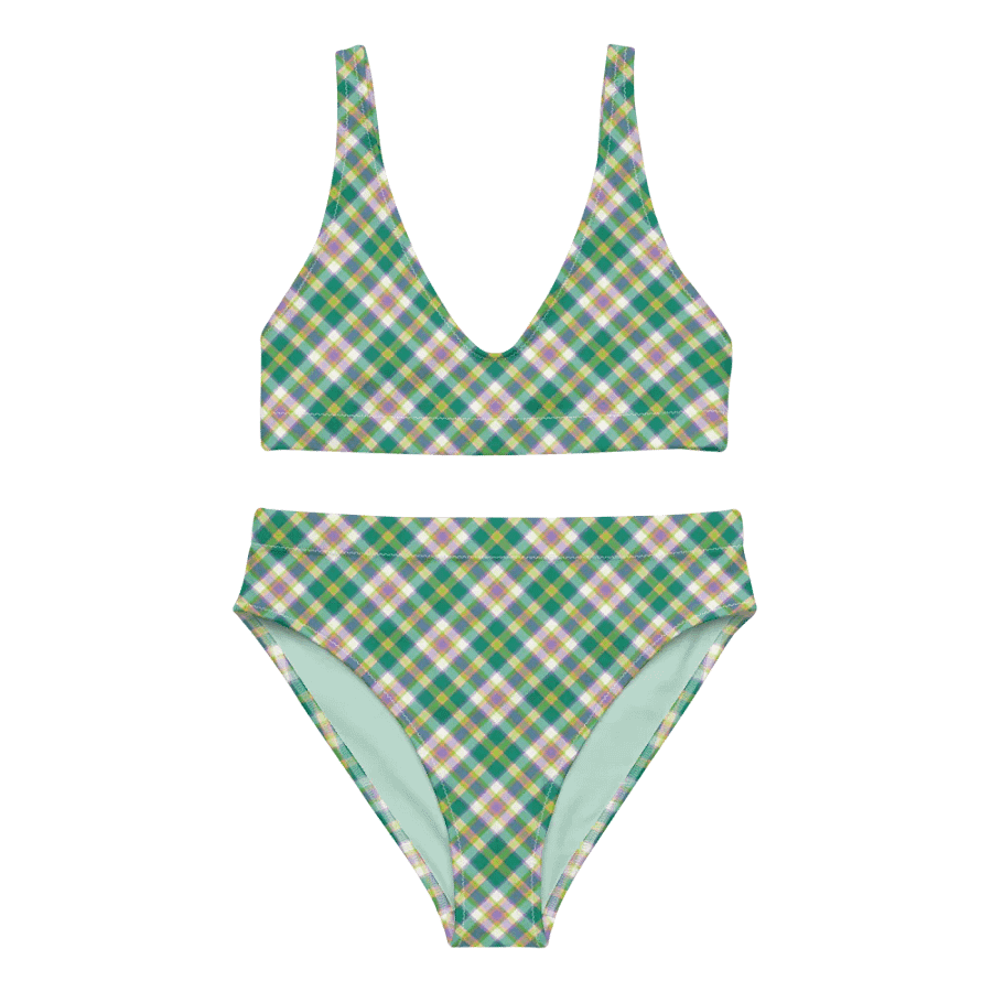 Seafoam and Purple Plaid Bikini product image (2)