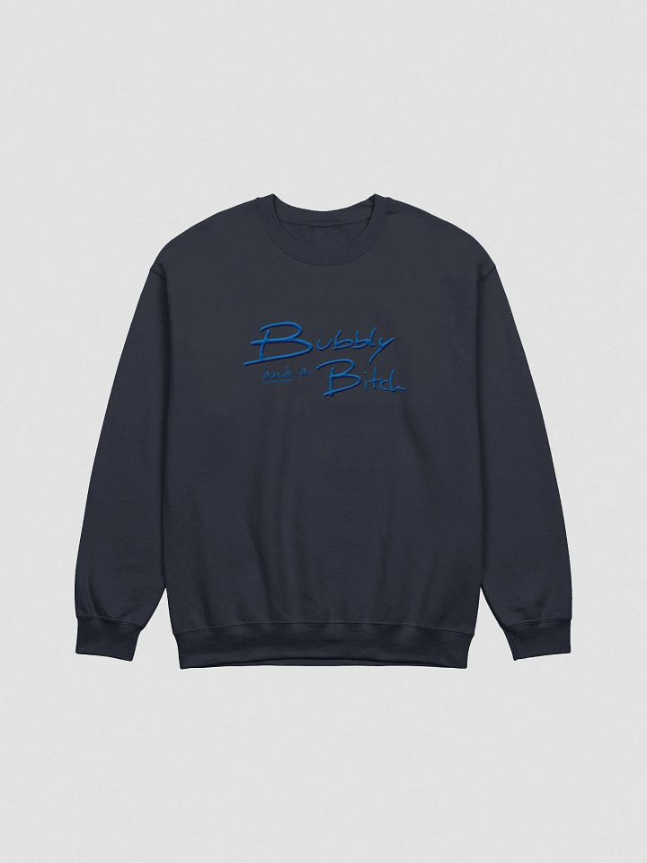 Bubbly and a B*tch (lg. royal design) embroidered crewneck product image (17)