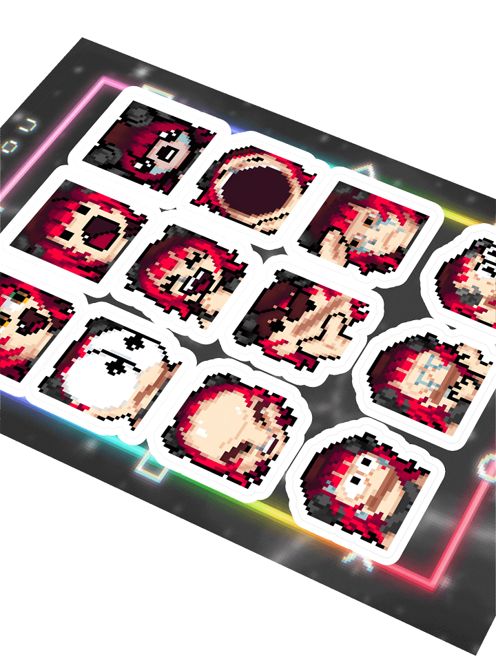 Classic RAENBOU Emote Kiss Cut Sticker Sheet product image (2)