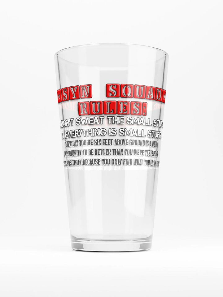 Synisisms Collection - 2 Rules Pint Glass product image (2)