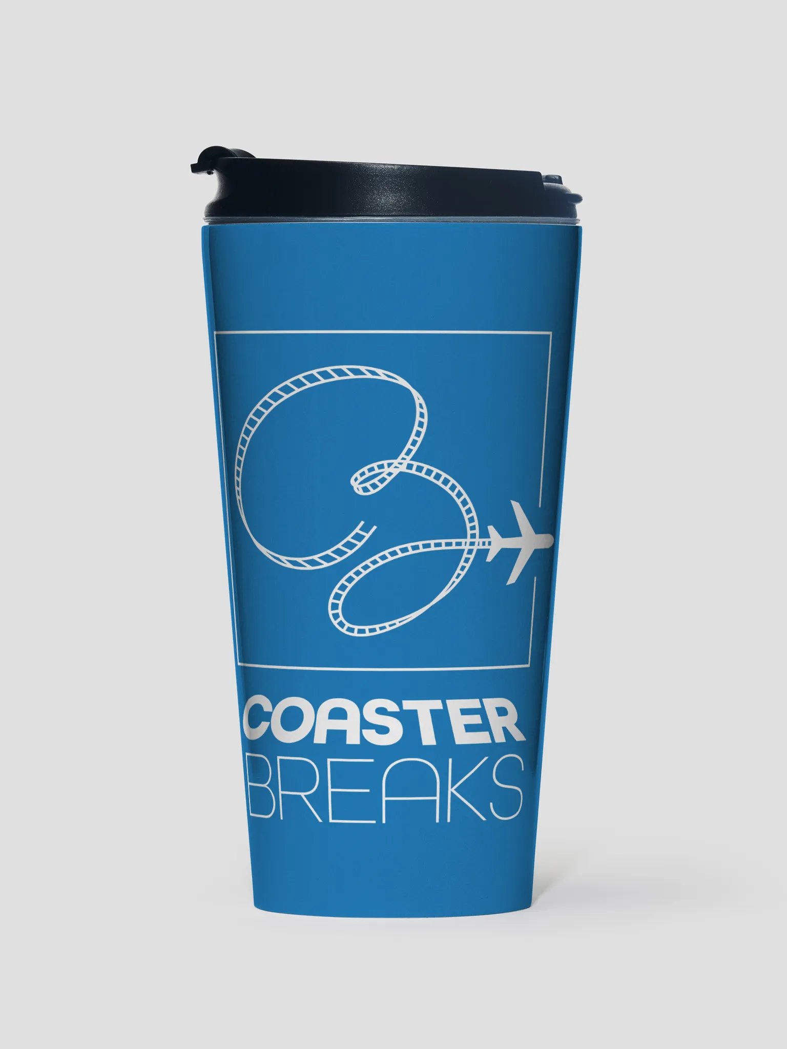 Coaster Breaks Stainless Steel Travel Mug - Blue & White product image (1)