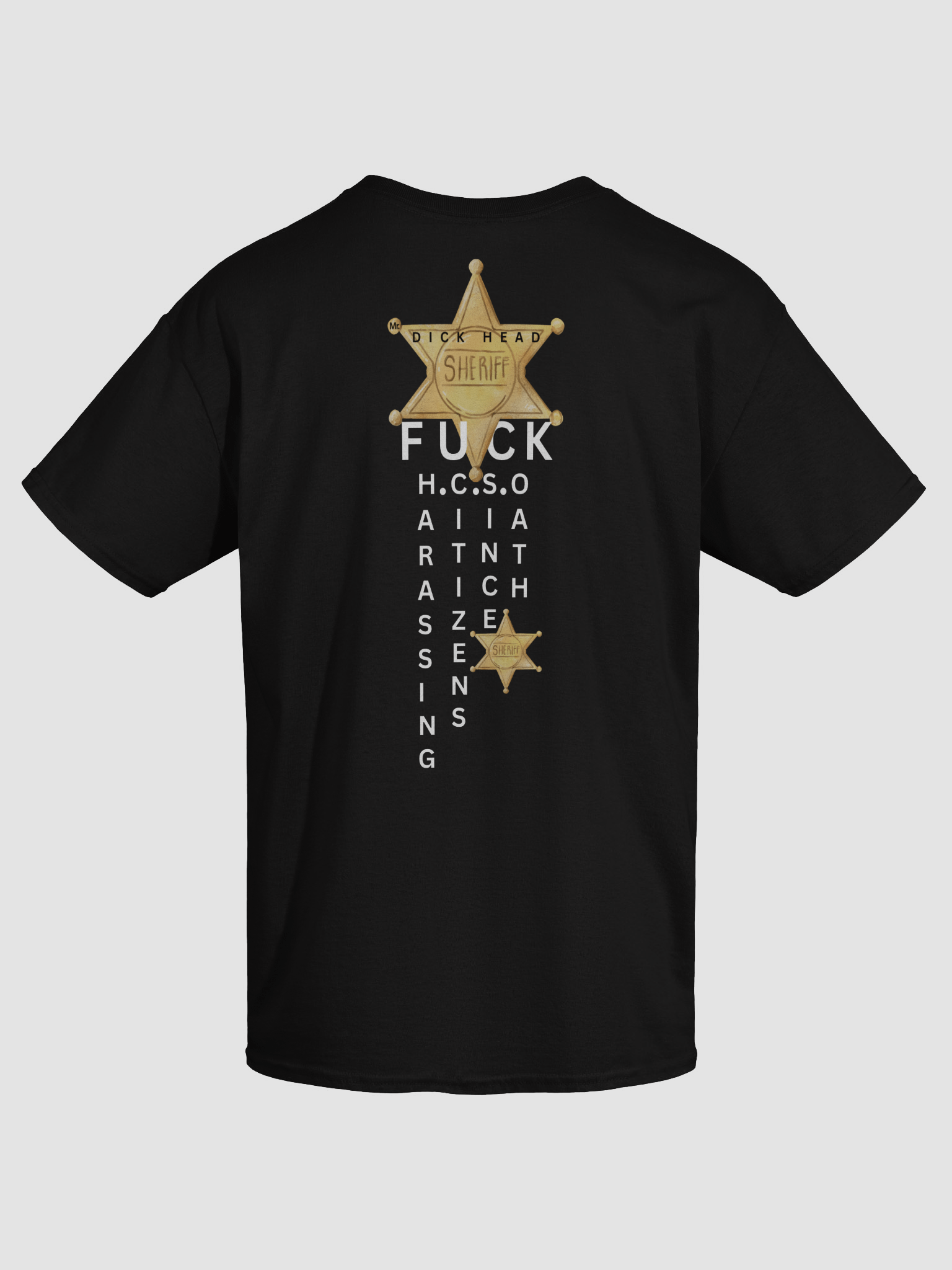 Black Golden Sheriff Badges T-Shirt product image (5)