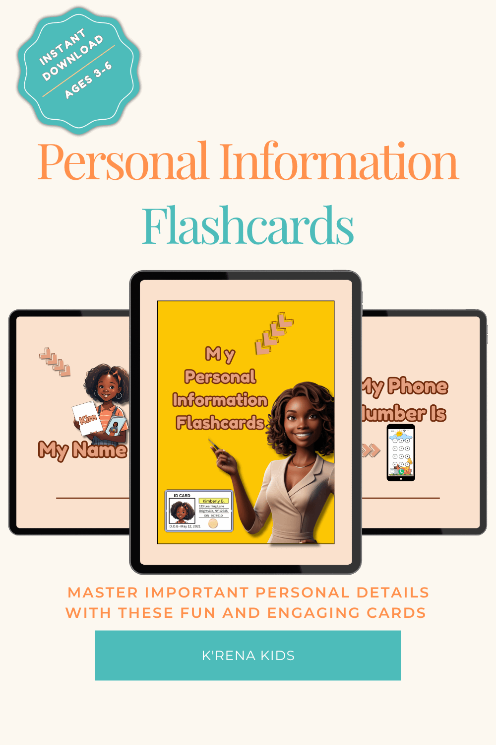 My Personal Information Flashcards product image (1)