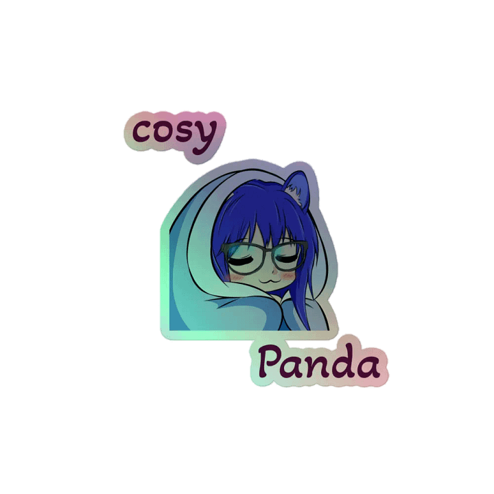 Cosy Panda Holographic sticker product image (2)