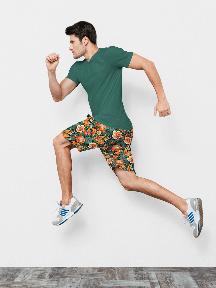 Sunset Flowers | Recycled Unisex Mesh Shorts product image (1)