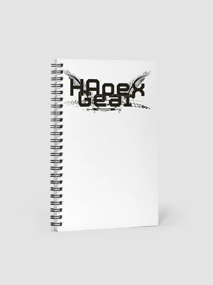 Black HApex Gear Black Logo Spiral Notebook by Allcolor product image (1)