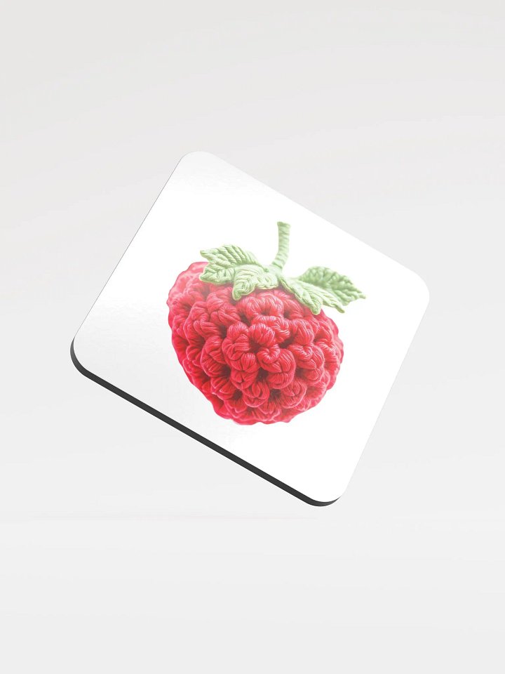 CozyAvocado Glossed Cork Coaster Raspberry #1 product image (1)