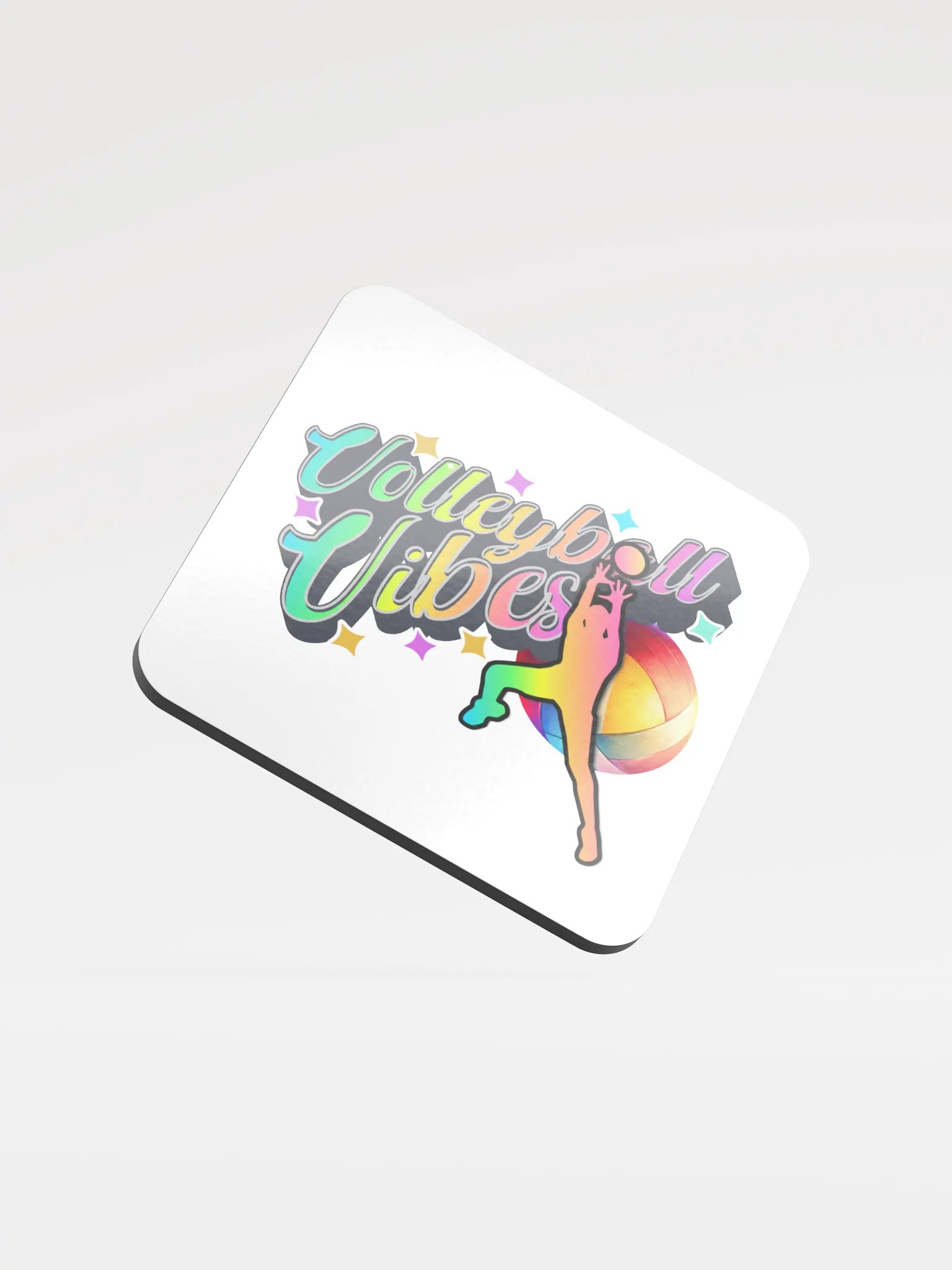Volleyball Vibes Male Vibrant Coaster Set product image (2)