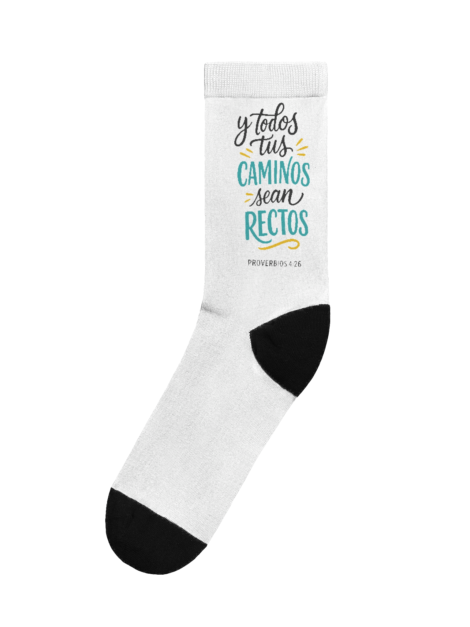 Christian Crew Socks (Spanish Verse) – Proverbs 4:26 product image (1)