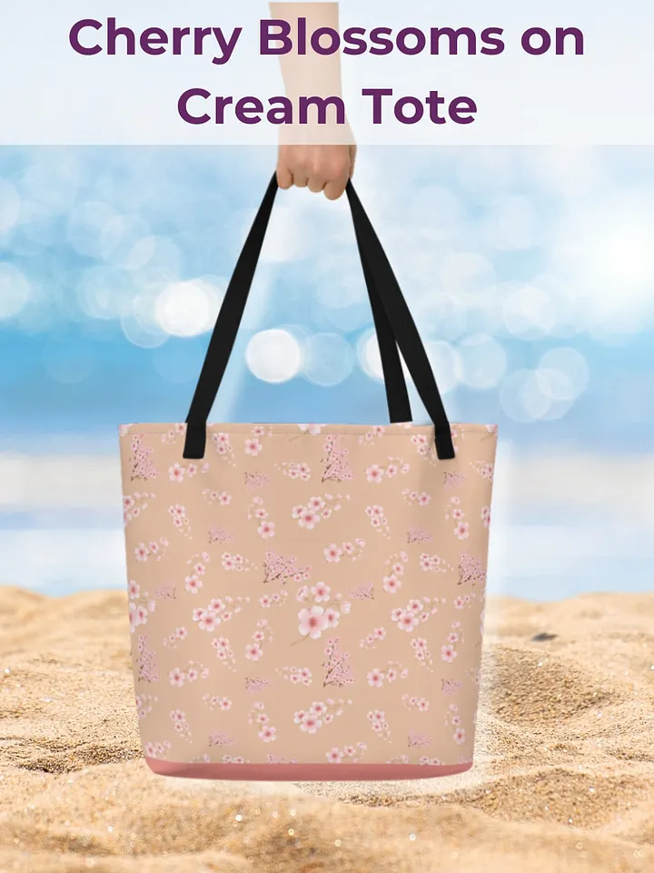 Cherry Blossoms on Cream Tote Bag product image (1)