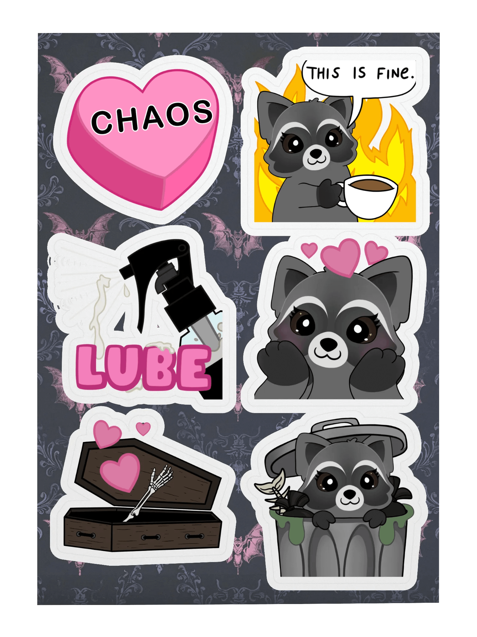 Emote Kiss Cut Sticker Sheets product image (3)