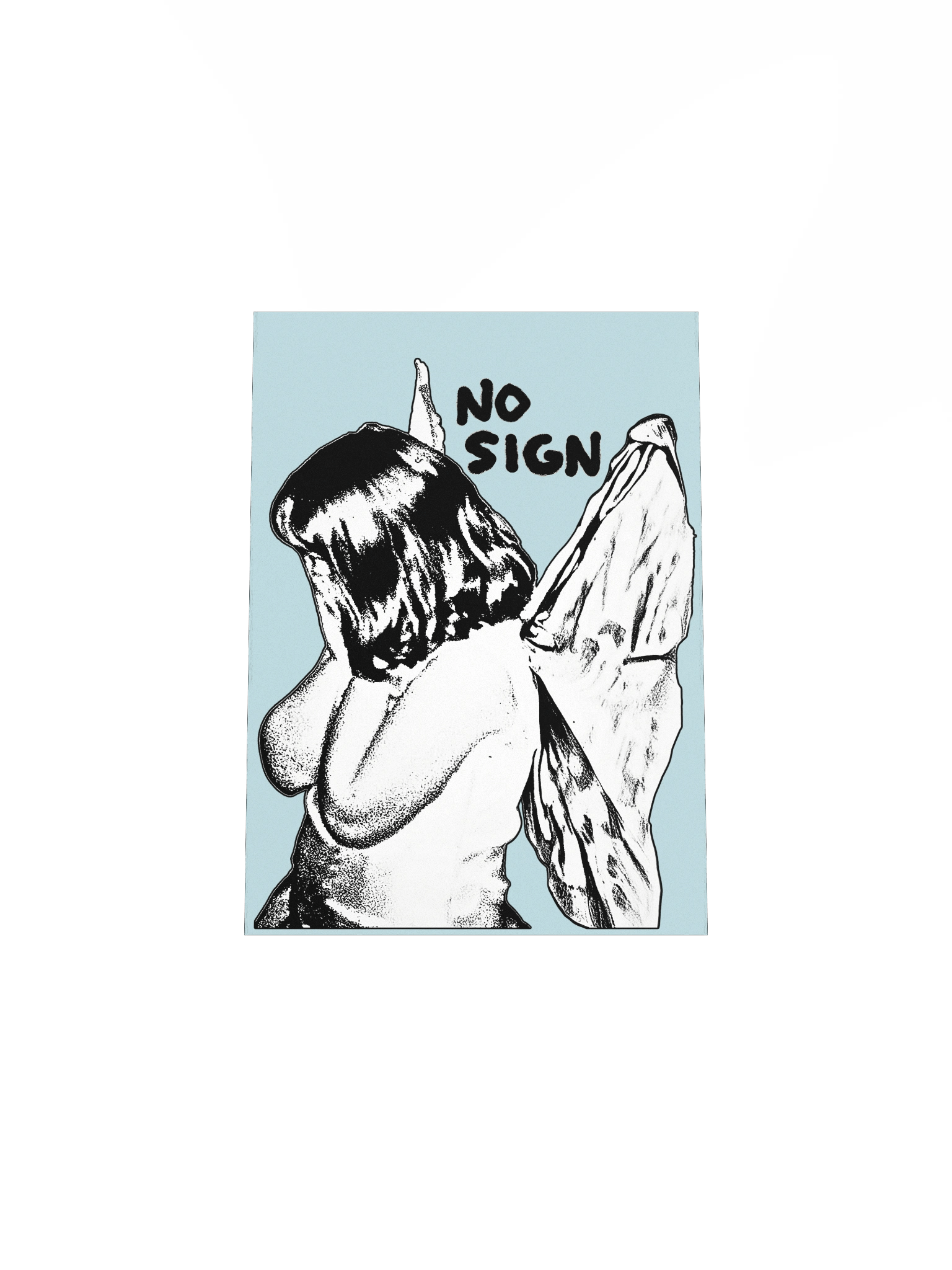 "NO SIGN" blue poster product image (20)
