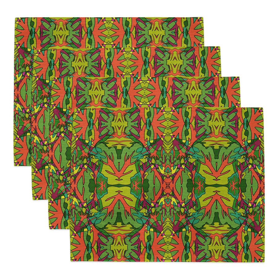 Spinach Tangle – Water-Resistant Placemat Set product image (1)