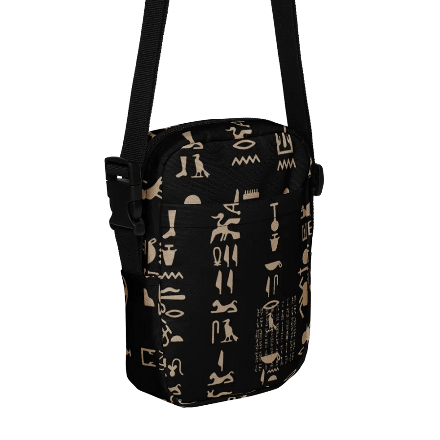 Isis Black Hieroglyphs All-Over Print Crossbody Bag product image (1)