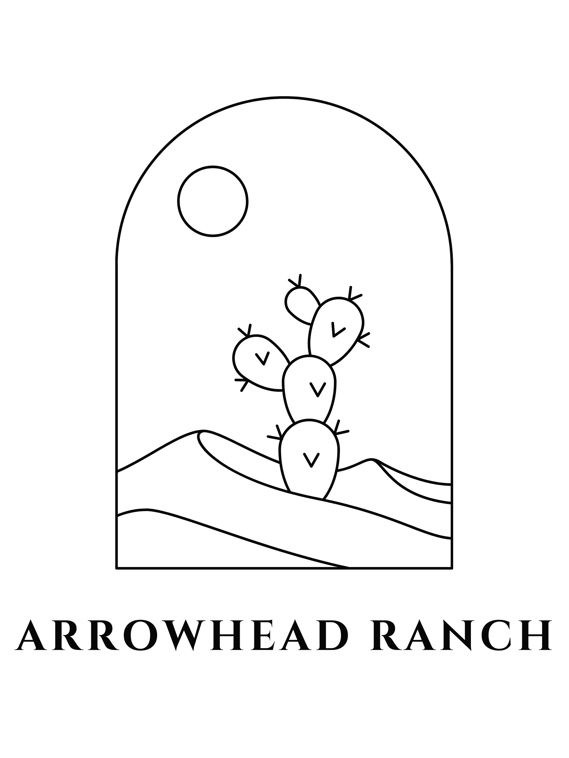 Classic Tee with Arrowhead Ranch Cactus Moon - Black Design product image (2)