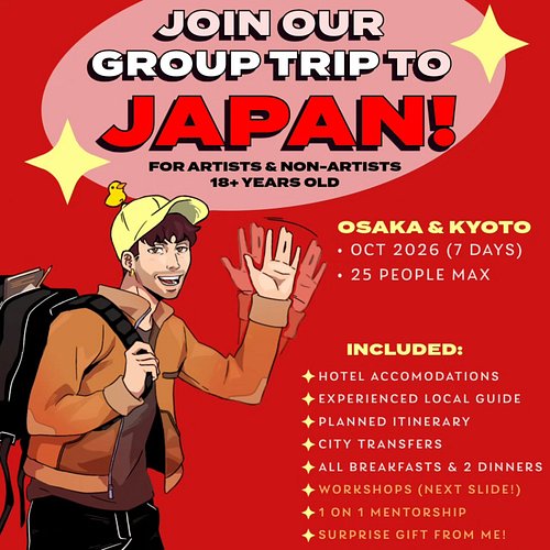🎉 Our JAPAN 2026 group art trip is launched! 🇯🇵

Whether you’re just starting or leveling up, I’ll be right there with you of...