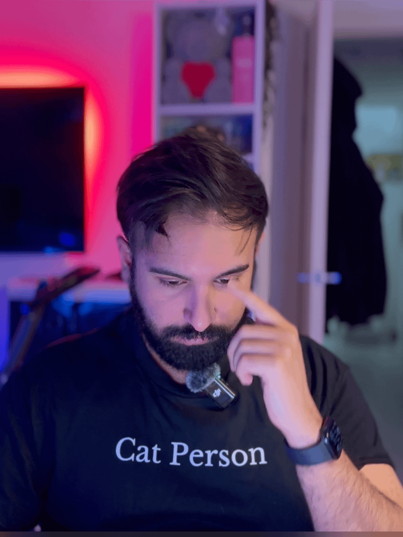 Cat Person T-Shirt (Black) product image (5)