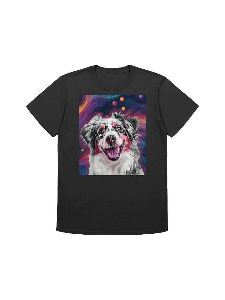 Australian Shepherd Cosmic Swirl Impressionist Dog Art T-Shirt product image (1)