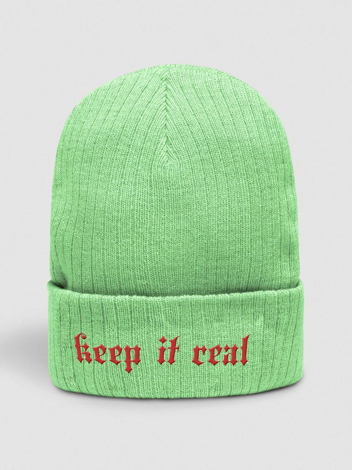 Realistic Red Gothic Knit Beanie product image (1)