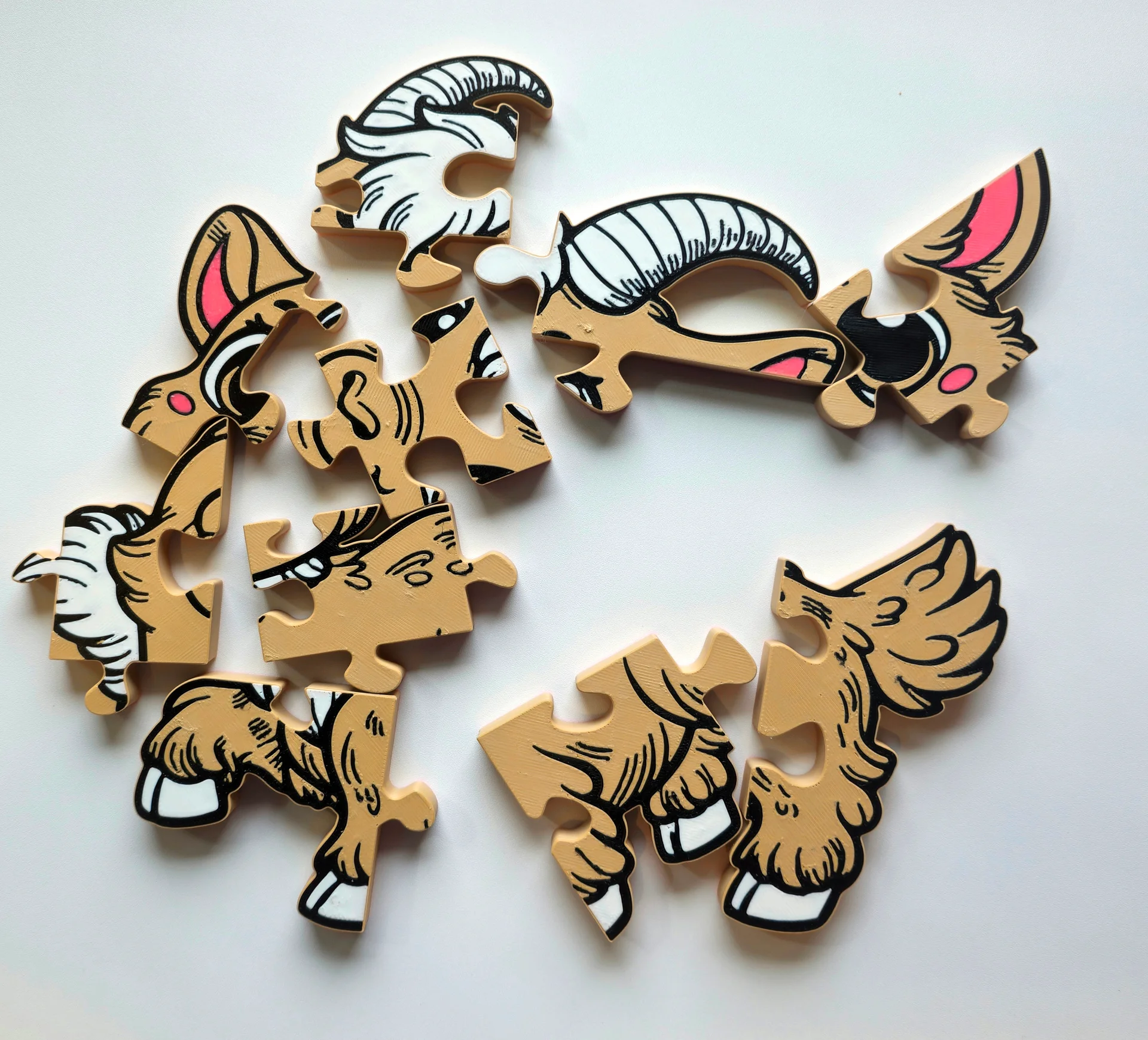 Goat 3D Printed Jigsaw Puzzle – Sturdy, Playful & Kid-Friendly! product image (2)
