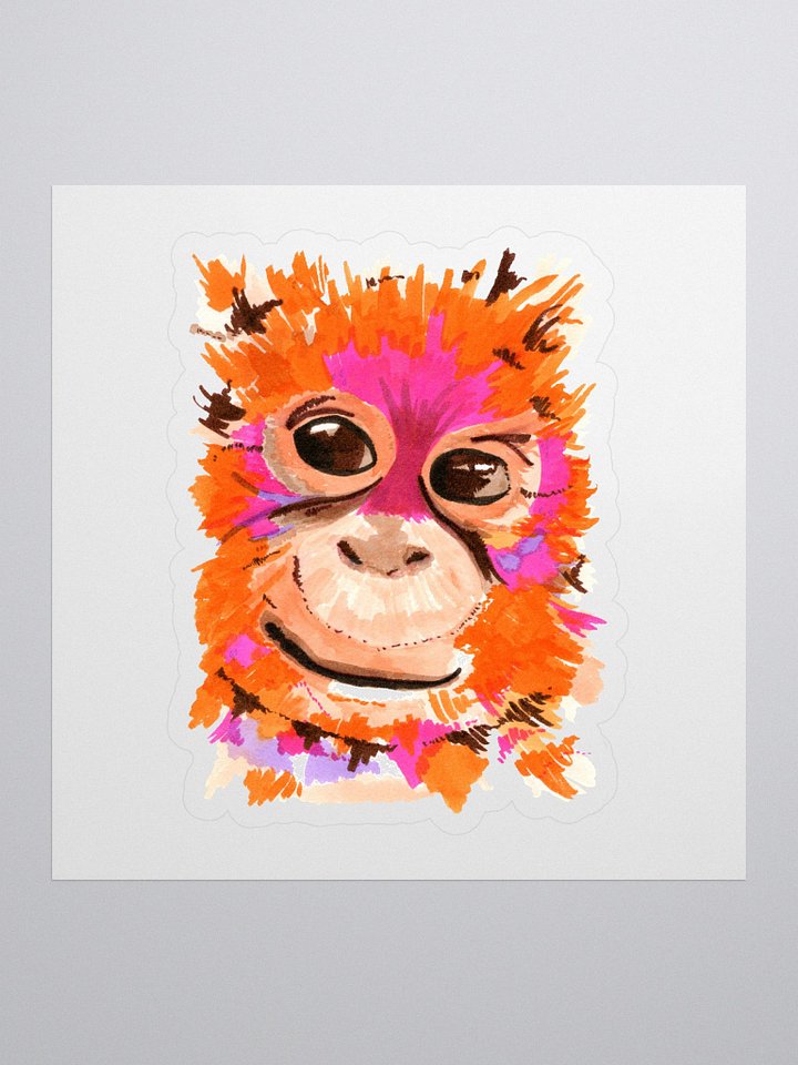 Orangutan Watercolour Sticker product image (1)