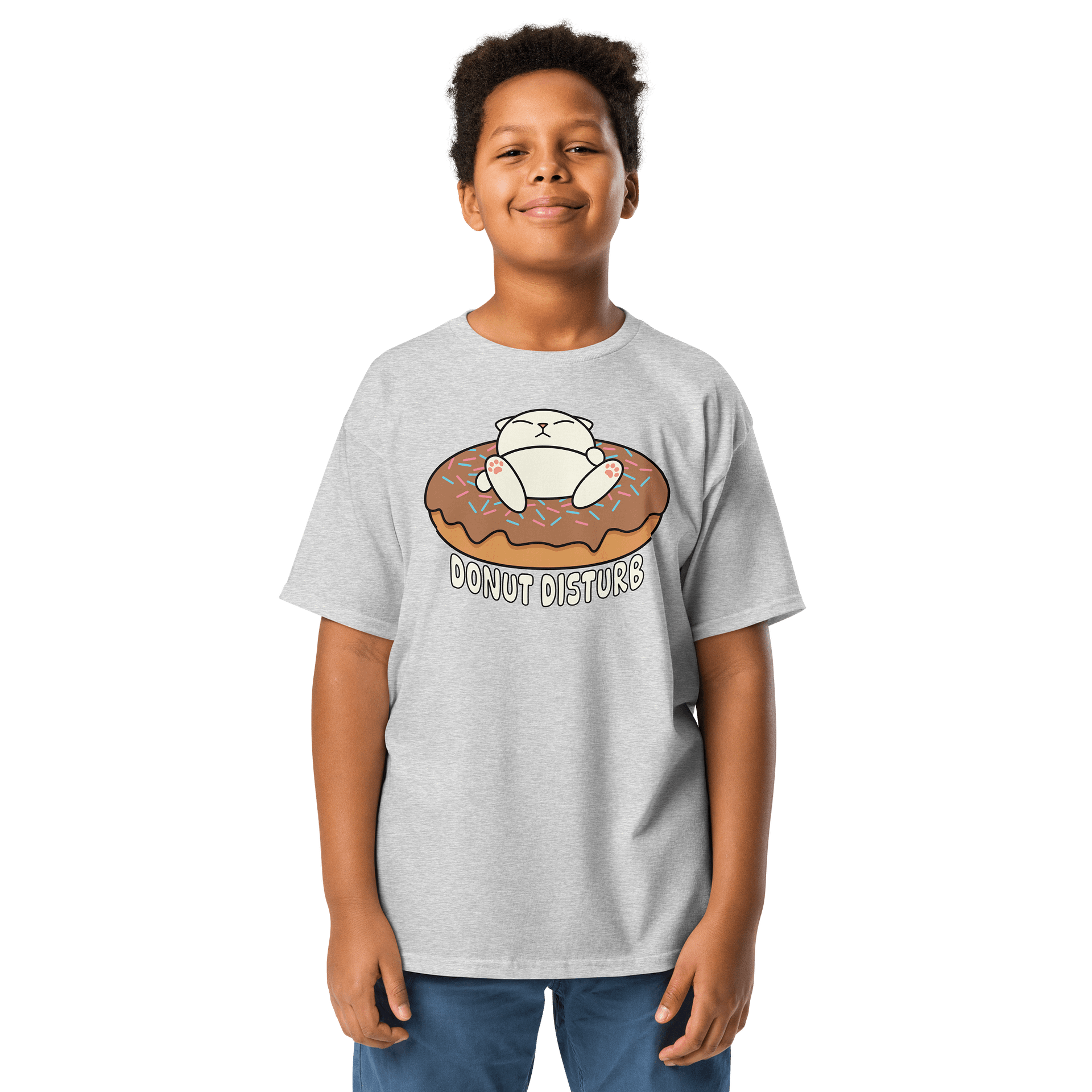 Donut Disturb Cat - Unisex Youth Heavyweight T-shirt product image (31)