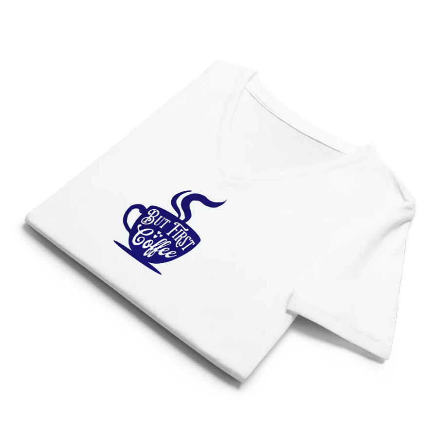Coffee Lover's Relaxed V-Neck Tee product image (9)