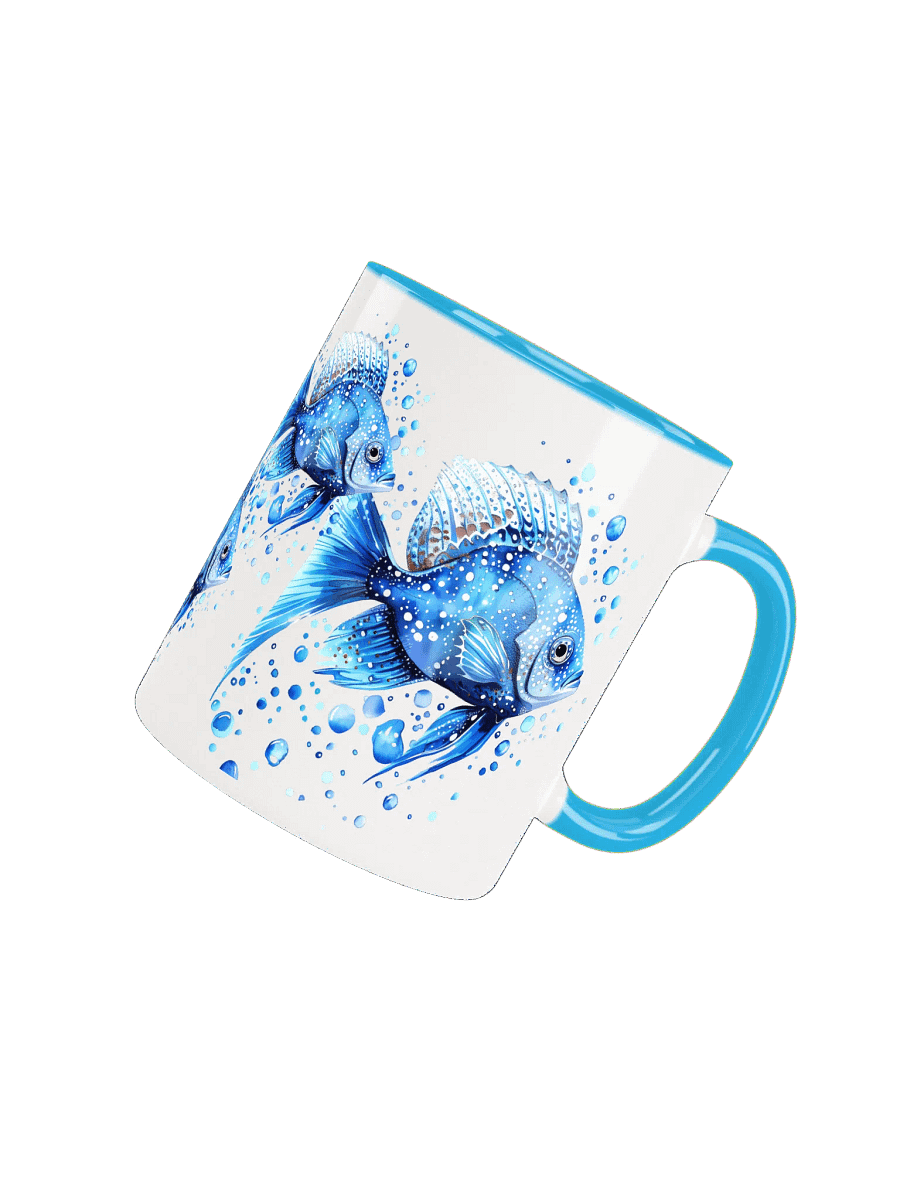Shimmering Blue Fish Ceramic Mug product image (12)
