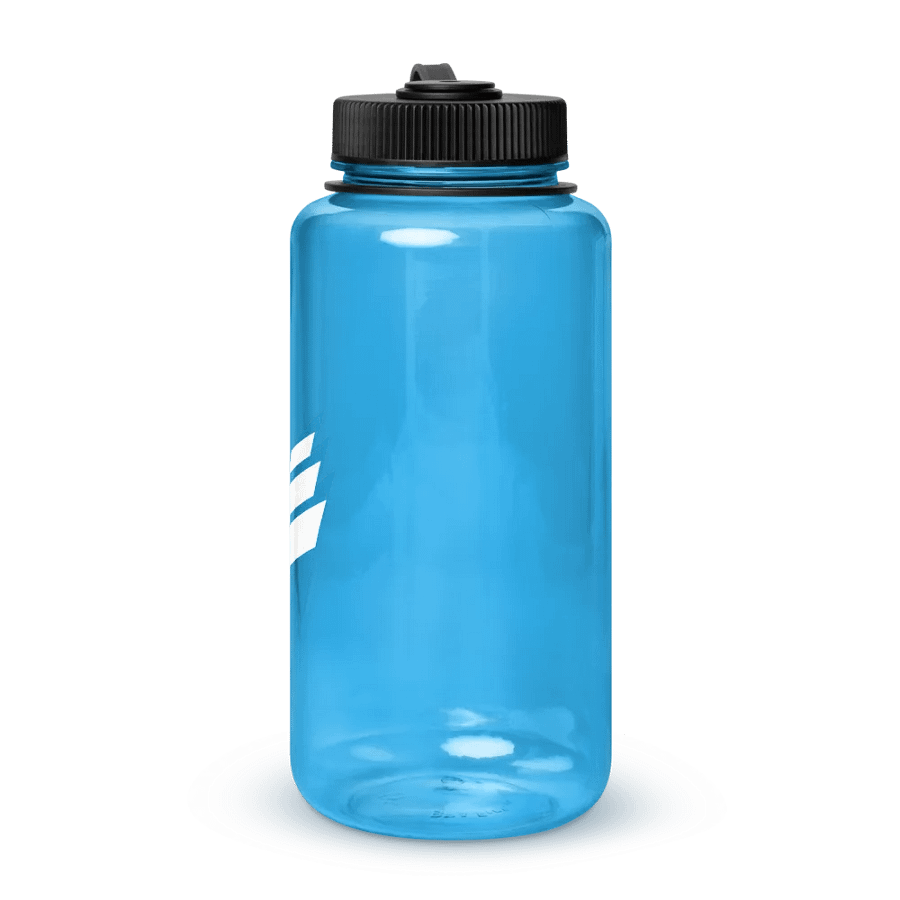 Wide Mouth Plastic Water Bottle - Blue product image (3)