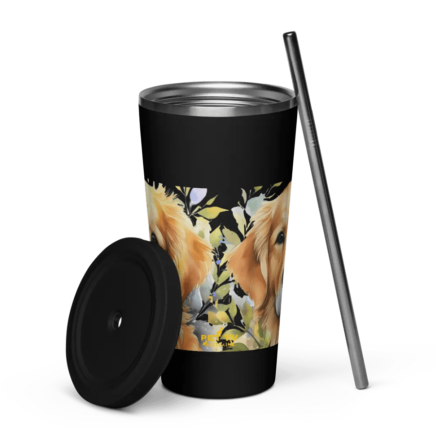 Golden Retriever - Insulated Tumbler with a Straw product image (6)