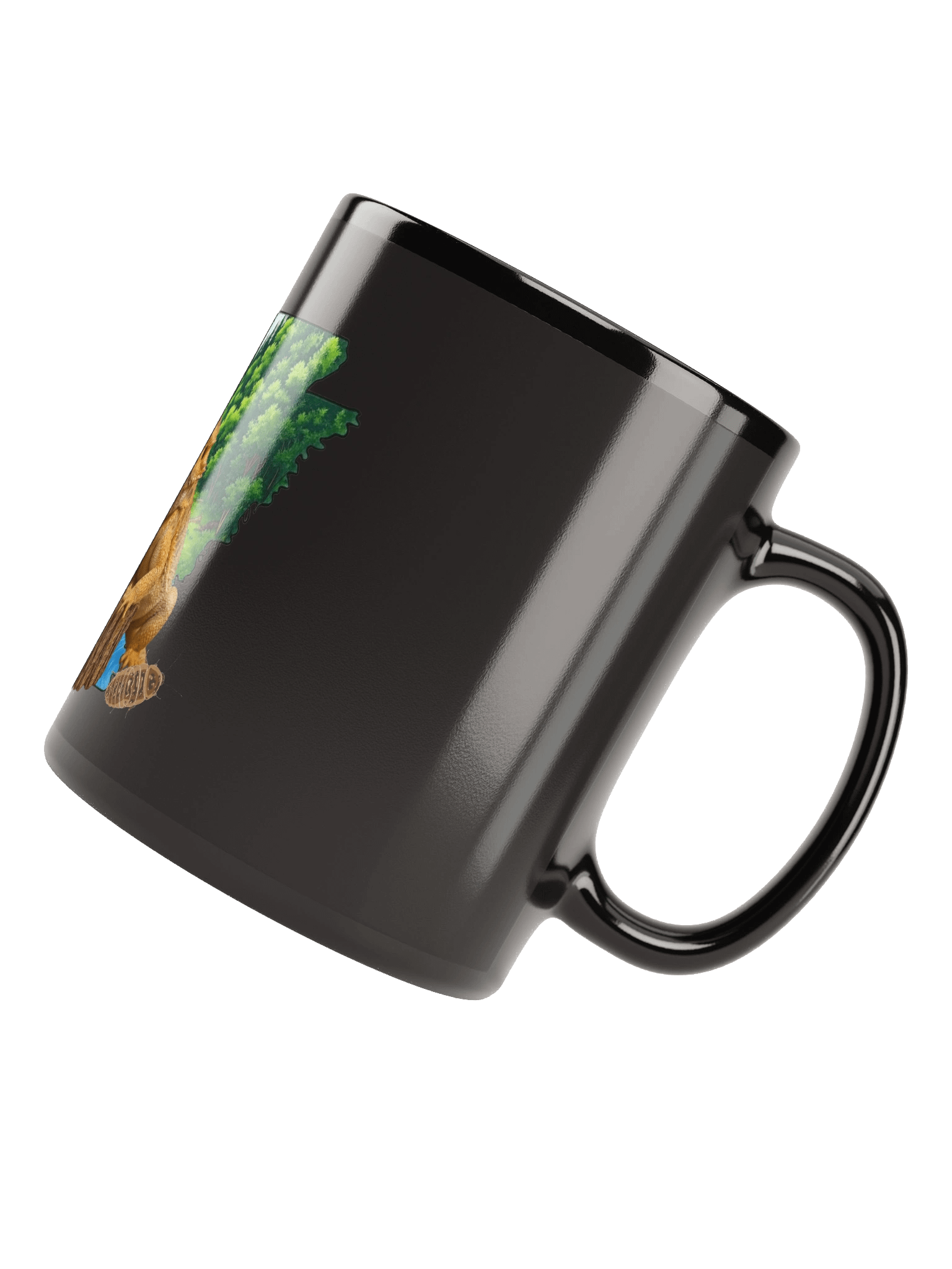 'LUMP ON A LOG' BLACK MUG product image (8)