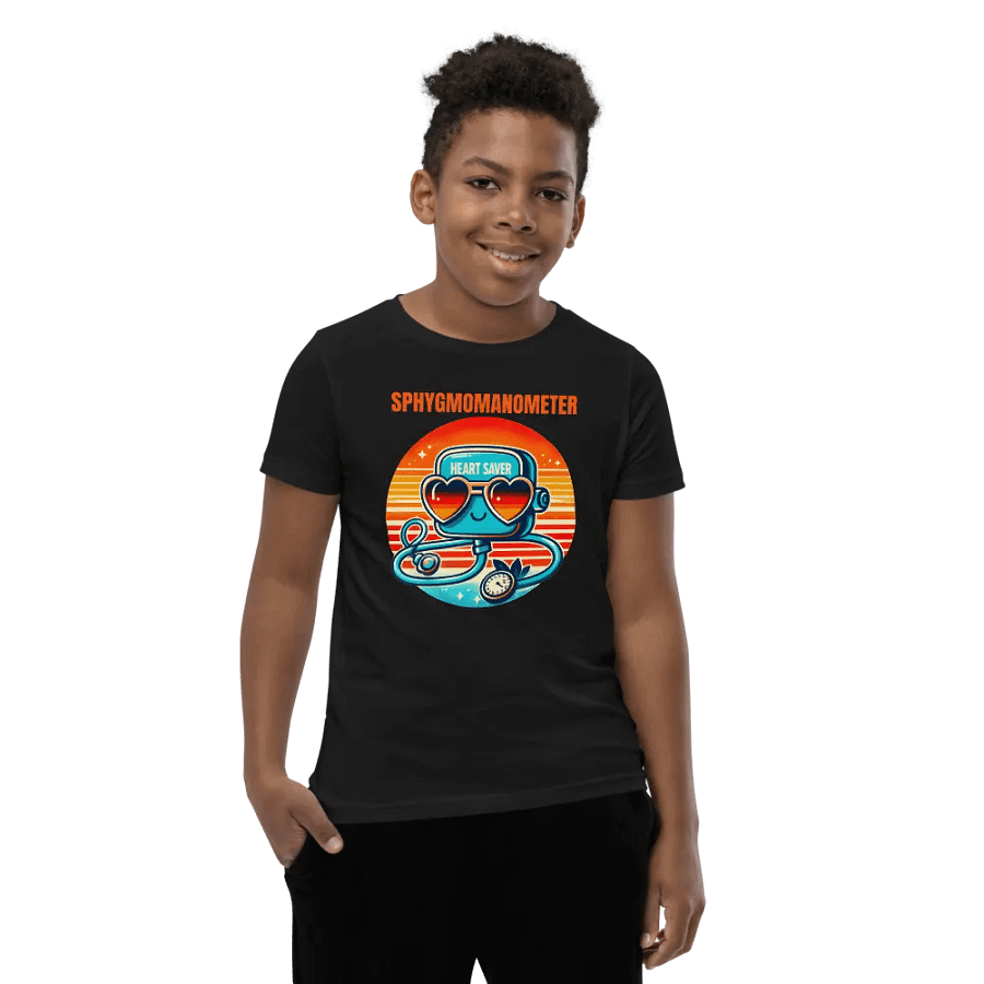 medical device tee, Heart Saver Sphygmomanometer Youth T-Shirt product image (7)