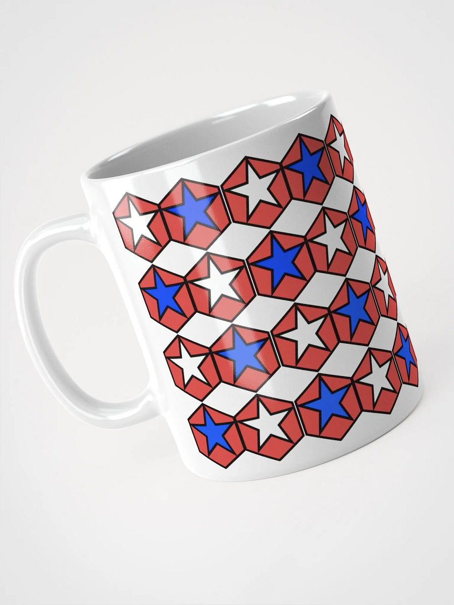 Stars Within Hexagons - Geometrical Design White Mug product image (15)