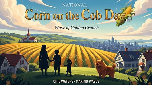 Lets make some waves 🌊 today - 

Corn on the Cob Day! 🌽
AI grilled a wave of golden crunch. 
Fave corn hack? 

Did You Know? ...