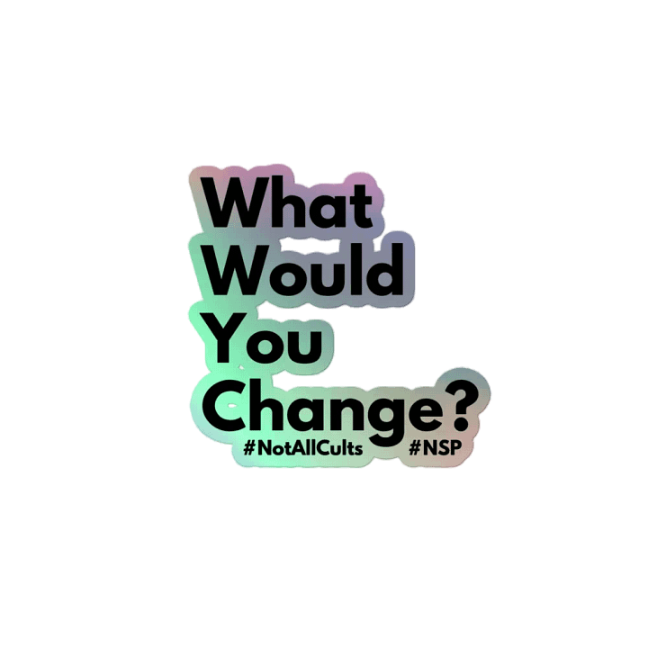 #NotAllCults WWYC Holographic Sticker product image (2)